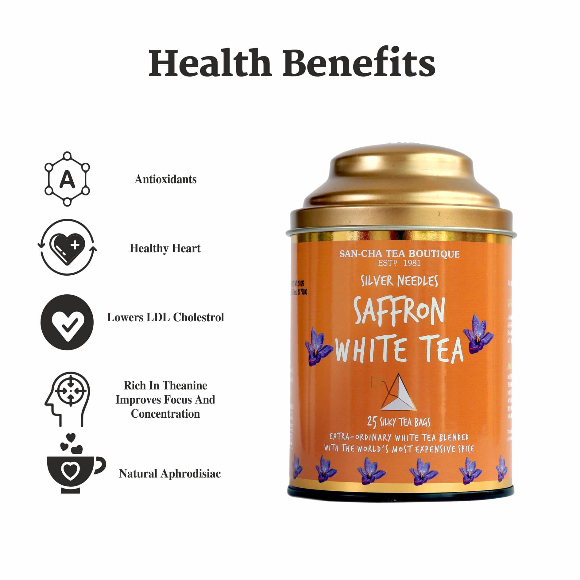 saffron white tea bags