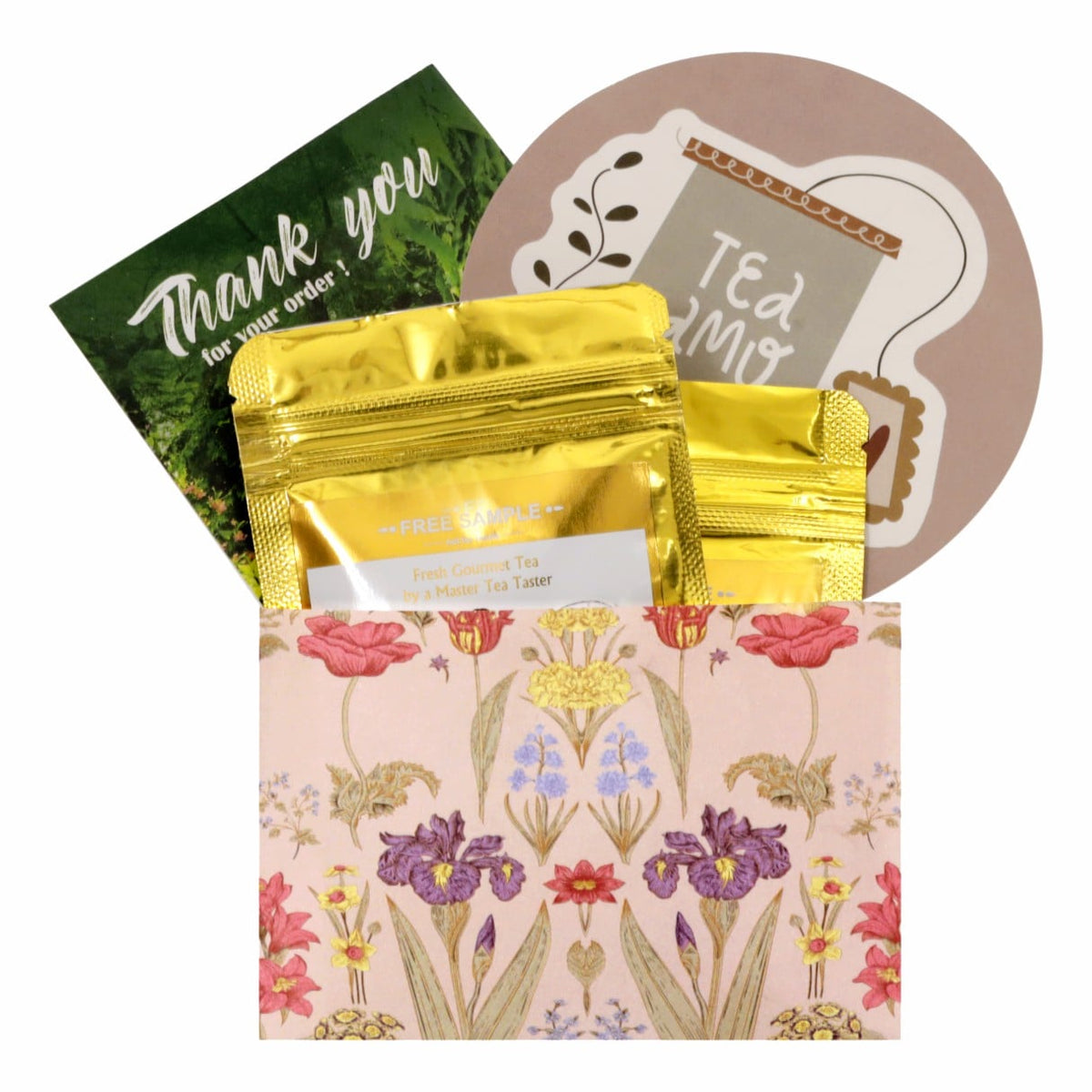Free Gift 2 Tea Samples + 2 Tea Coasters Sancha Tea Boutique)