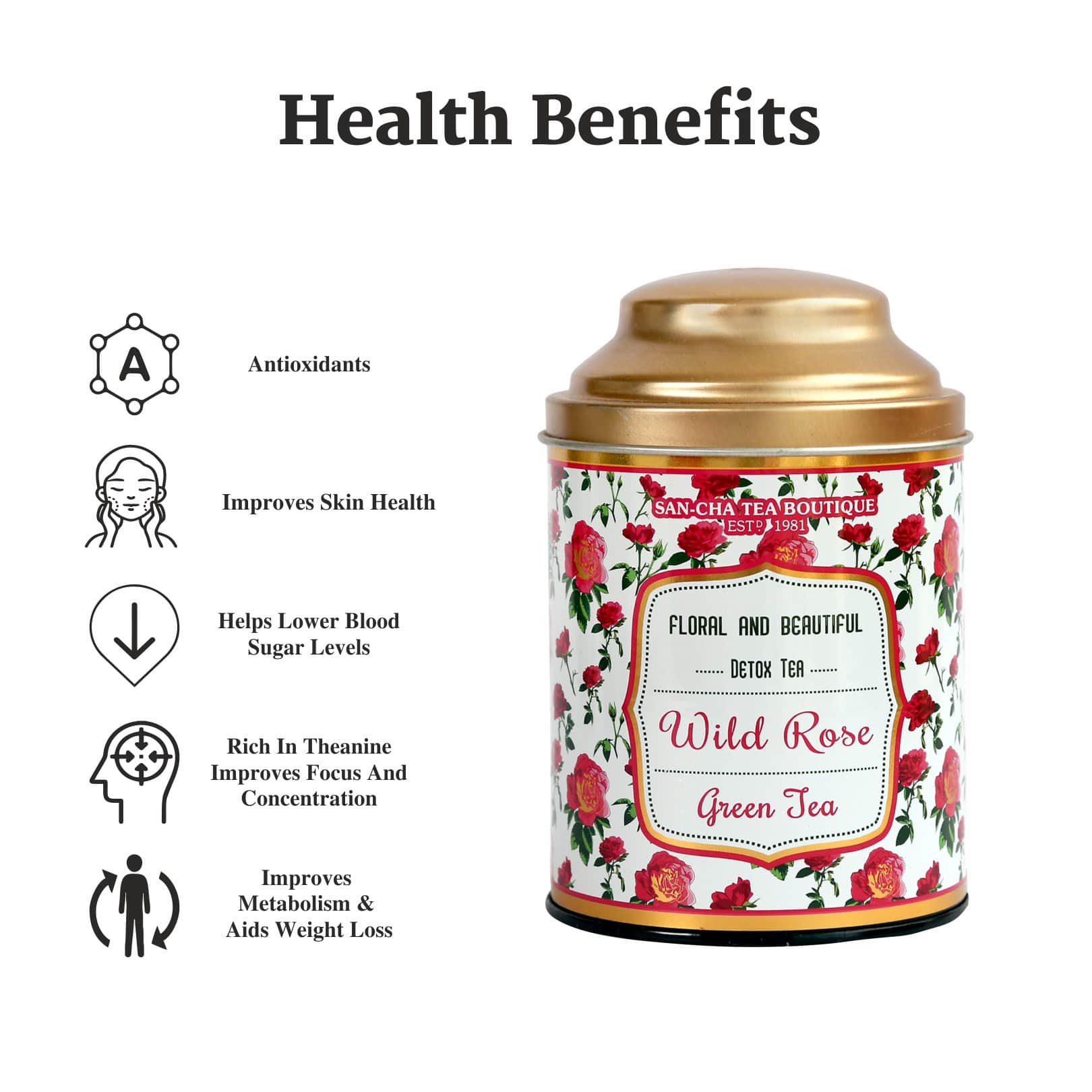 rose green tea benefits