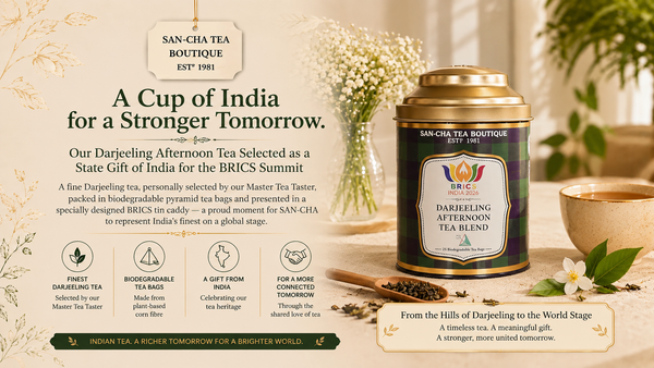 A Cup of India: SAN-CHA Tea’s Darjeeling Afternoon Tea Selected as a State Gift for the BRICS Summit