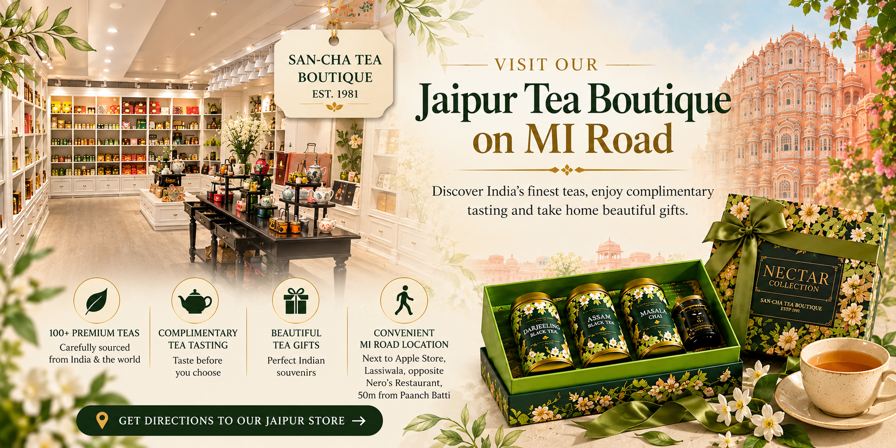The Ultimate Indian Tea Souvenir from Jaipur: Visit SAN-CHA Tea Boutique on MI Road