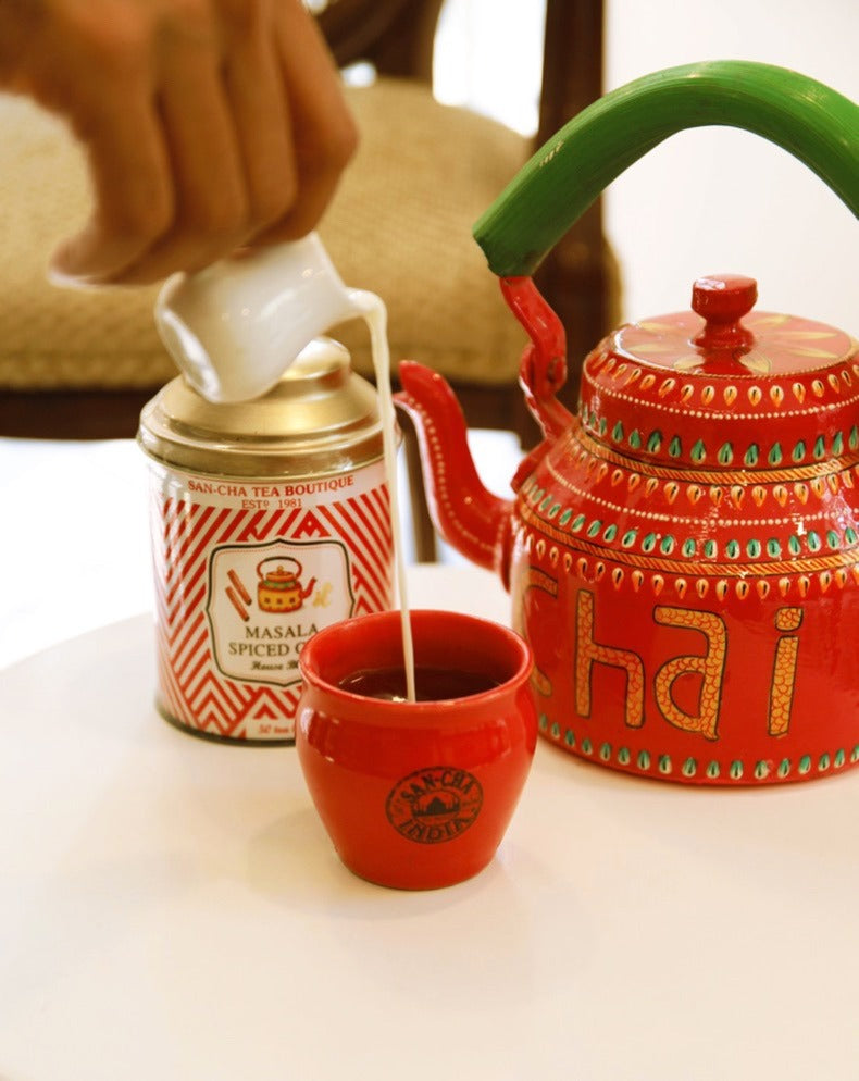 Painted Chai Pot - Agra