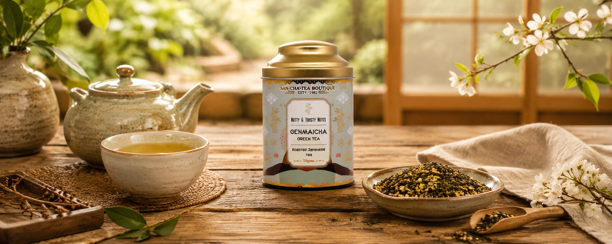 sancha tea genmaicha green tea