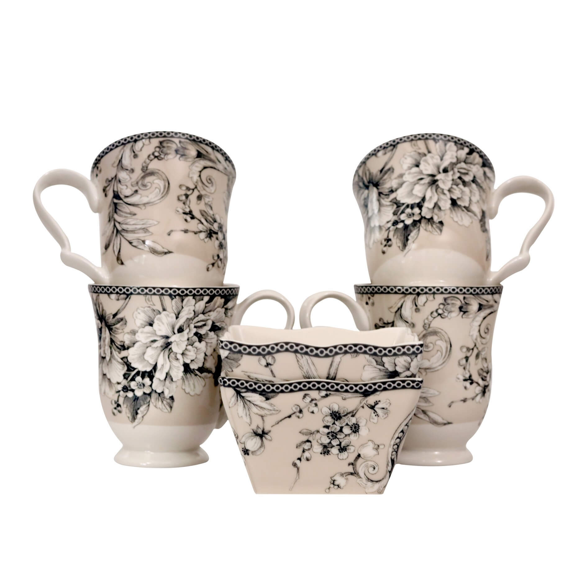 Coffee & Tea Mugs | Elegant Botanical, French & English Prints