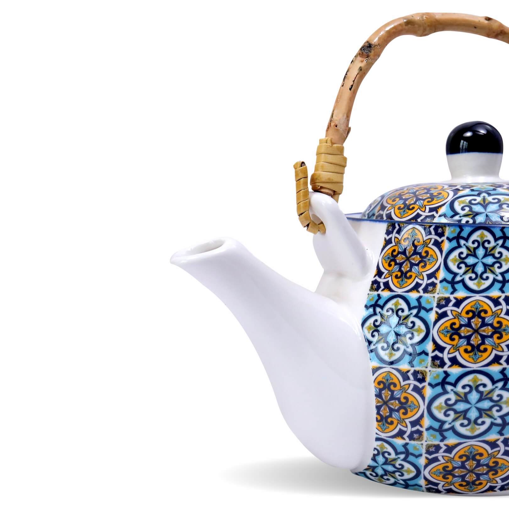 Aralia Turkish Ottoman Tea Set – Teapot with 6 Cups | Sancha