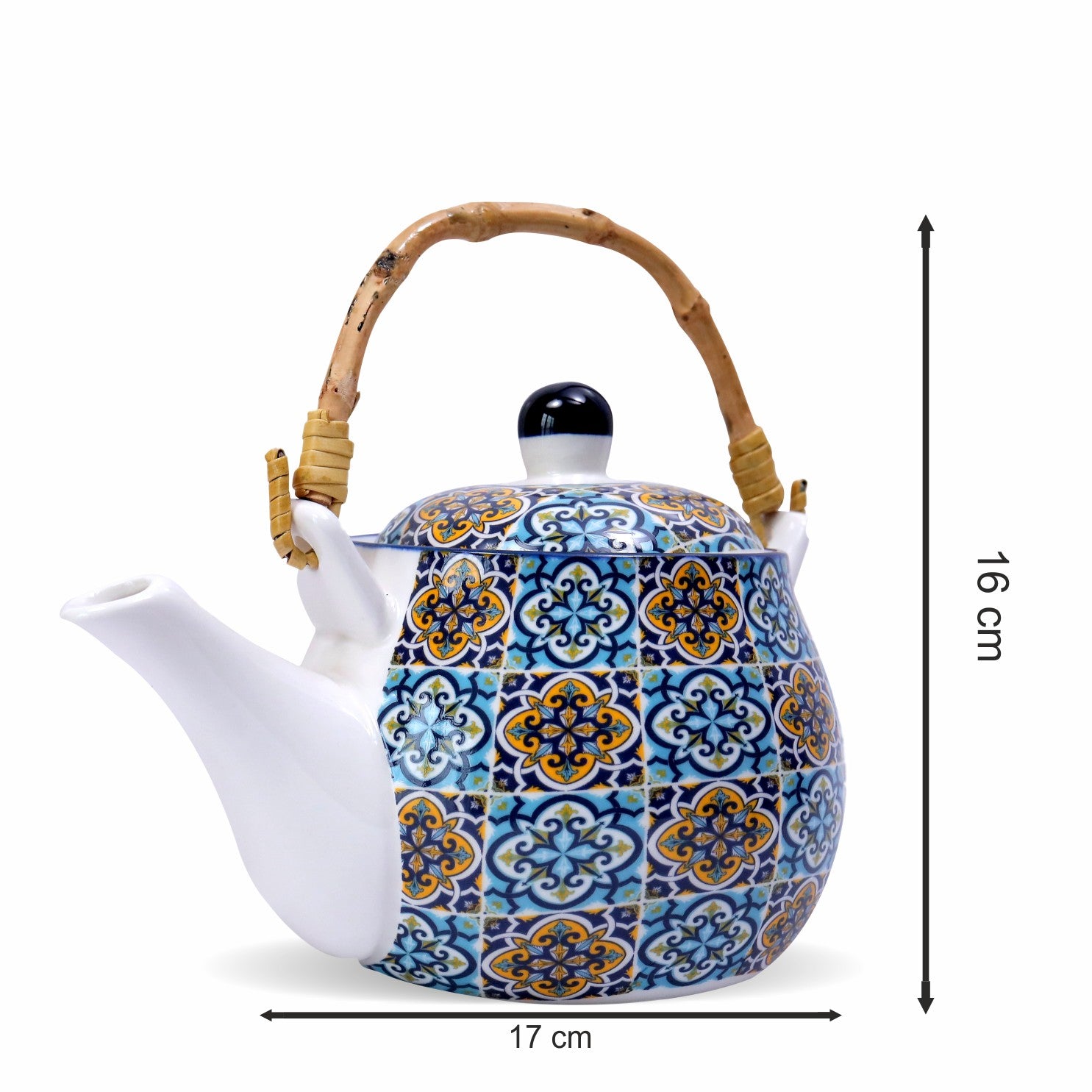 SAN-CHA TEA BOUTIQUE 手書き ポットカップセット Aralia Turkish Ottoman Tea Set – Teapot with 6 Cups | Sancha