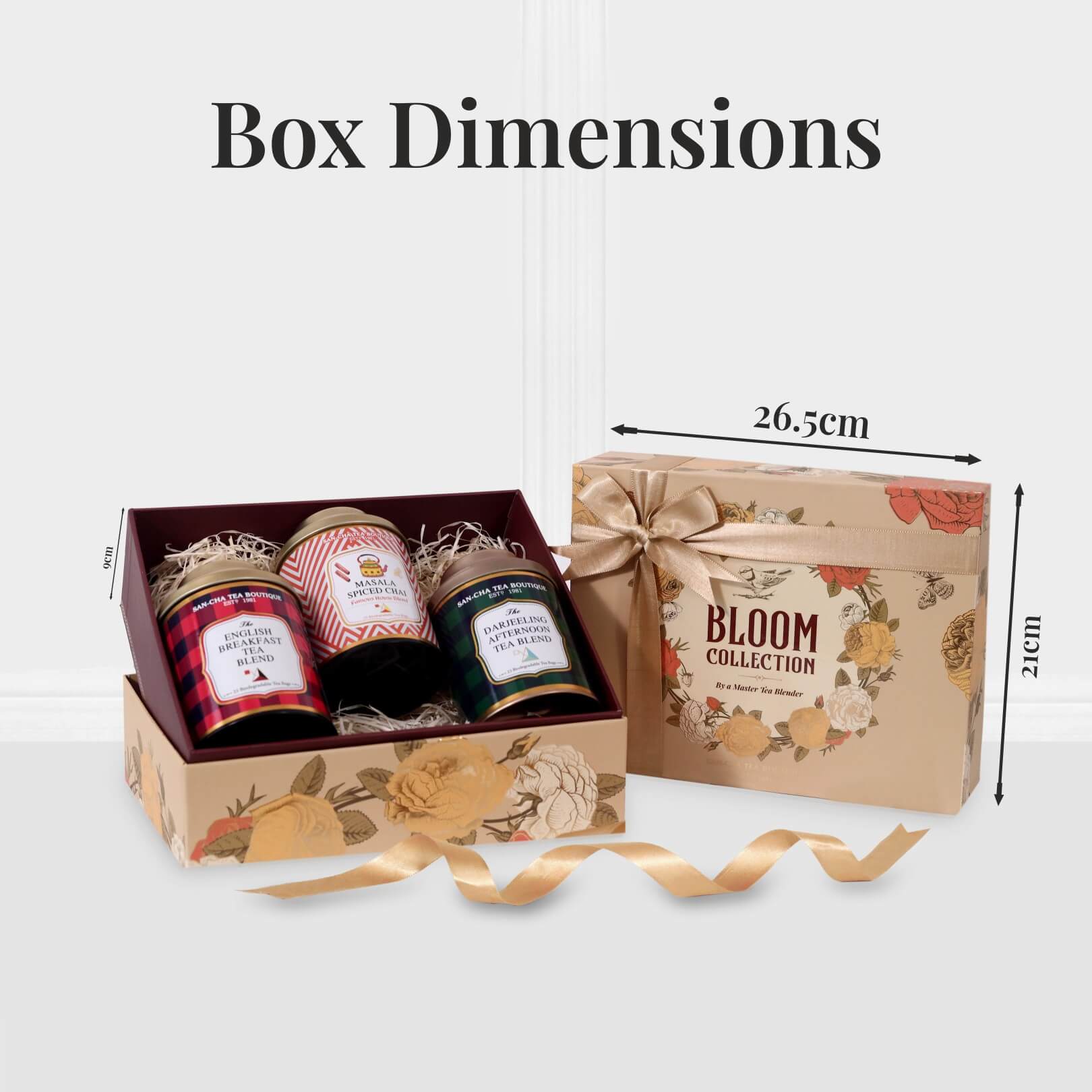 Bloom Tea Collection – Assam, Darjeeling & Masala Chai Gift Box