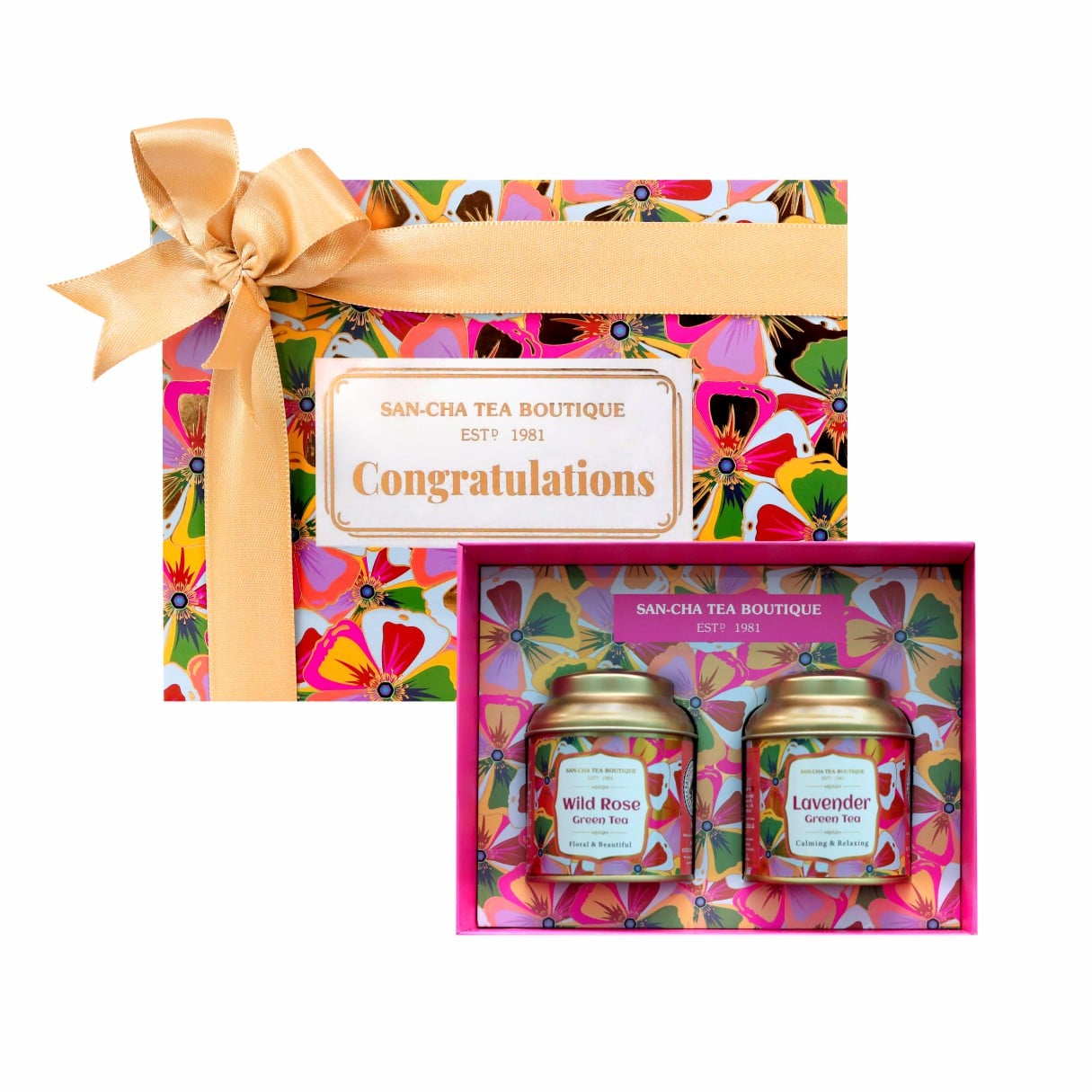 Personalised Occasions Gift Box – Artisanal Floral Green Tea Gift