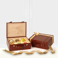 Luxury Leatherette Trunk | Signature Connoisseur Tea Gift Box