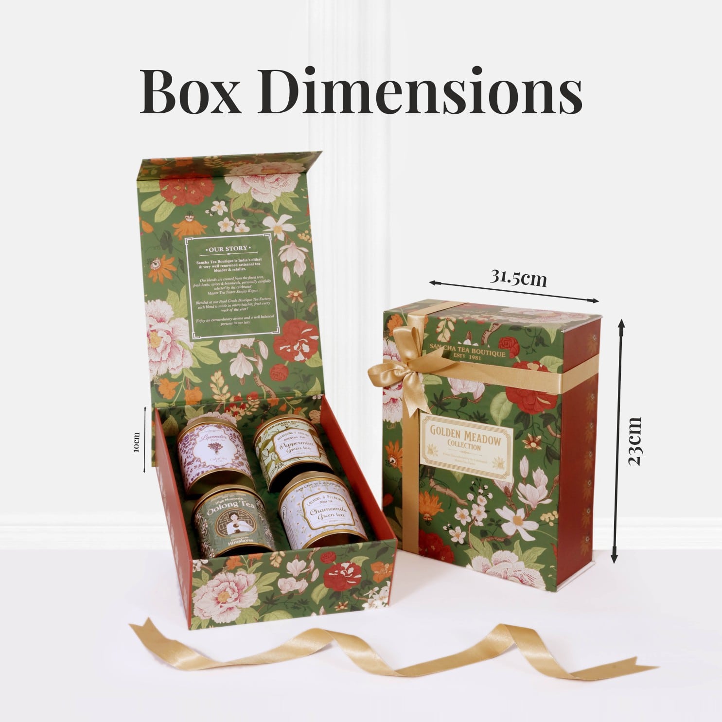 SAN-CHA TEA　BUTIQUE　紅茶4セット Green Tea & Oolong Luxury Gift Set – Chamomile, Lavender