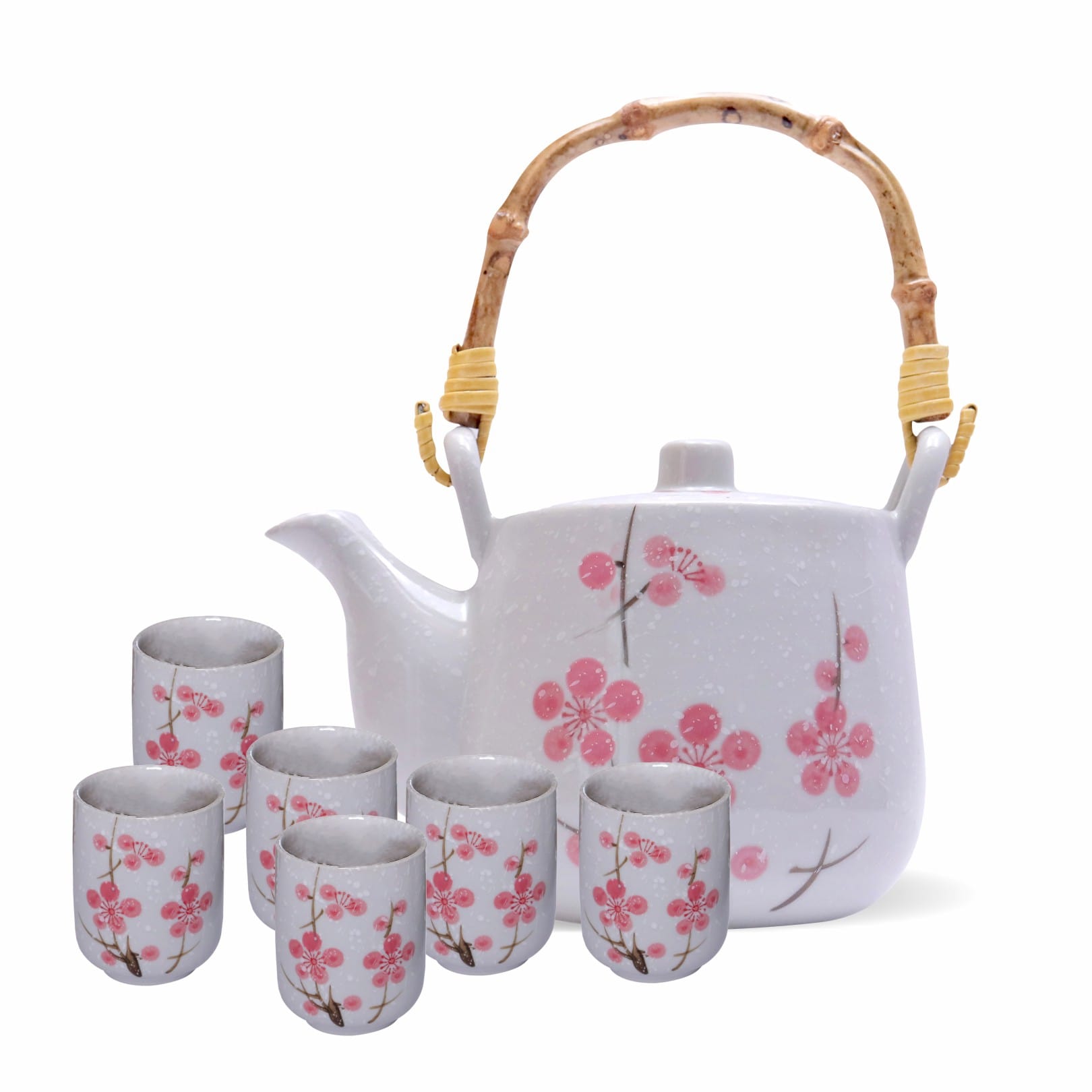 Haiku Tea Set – Japanese Pattern Teapot with 6 Cups | Sancha