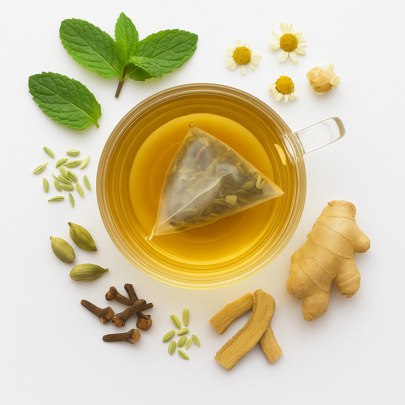 Happy Tummy Tea: Ayurvedic Digestive Herbal Tea Bags