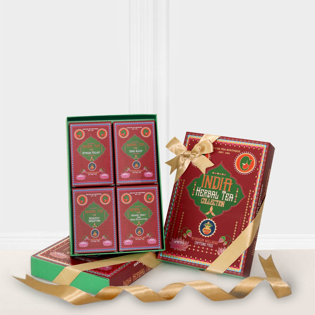 Indian Herbal Tea Collection – Ayurvedic Herbal Tea Gift Set – Sancha ...