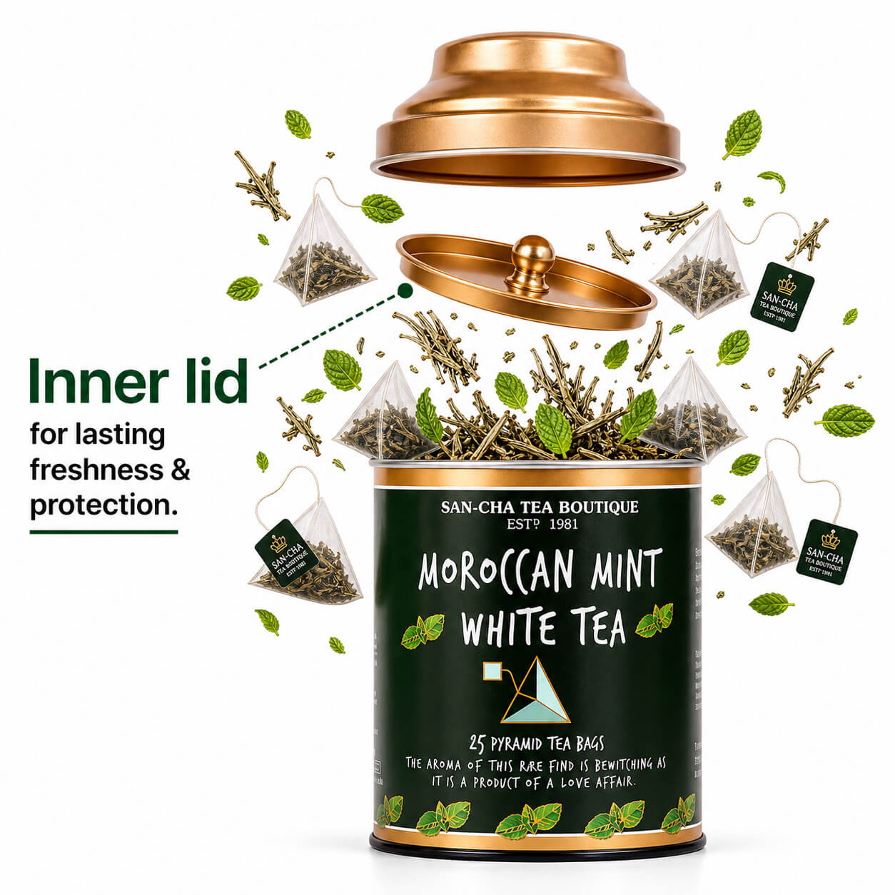 Moroccan Mint Silver Needle | White Tea with Cooling Mint Blend