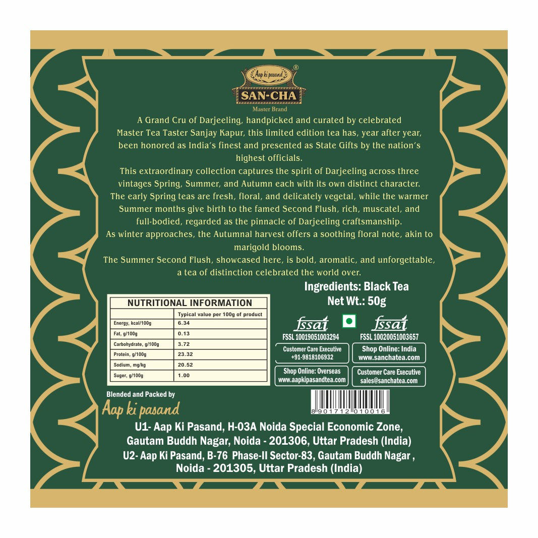 茶 SAN-CHA Presidents Darjeeling Tea Bags President's Tea of Darjeeling | Second Flush Grand Cru – Sancha