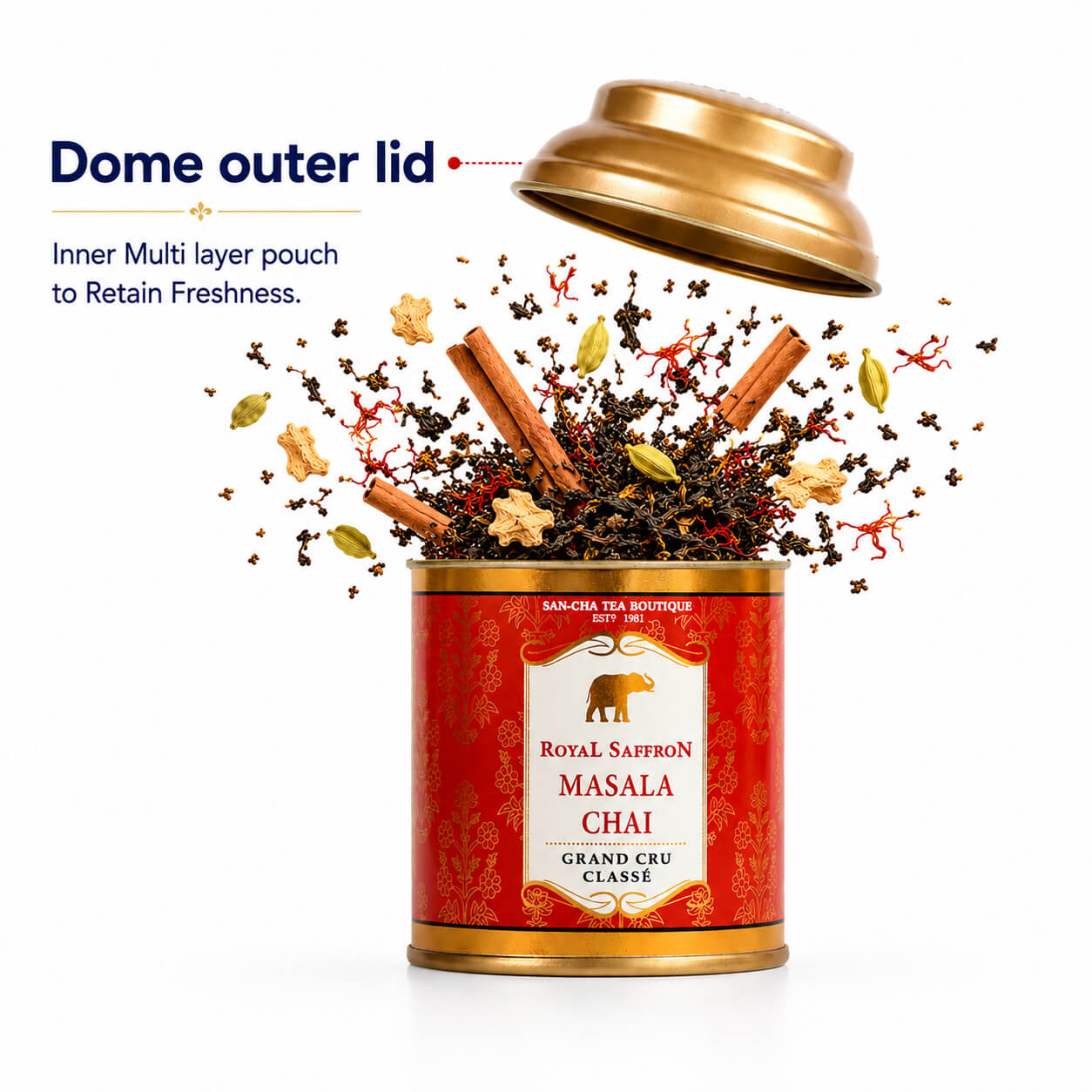 Royal Saffron Masala Chai | Grand Cru Kesar Spiced Tea – Sancha