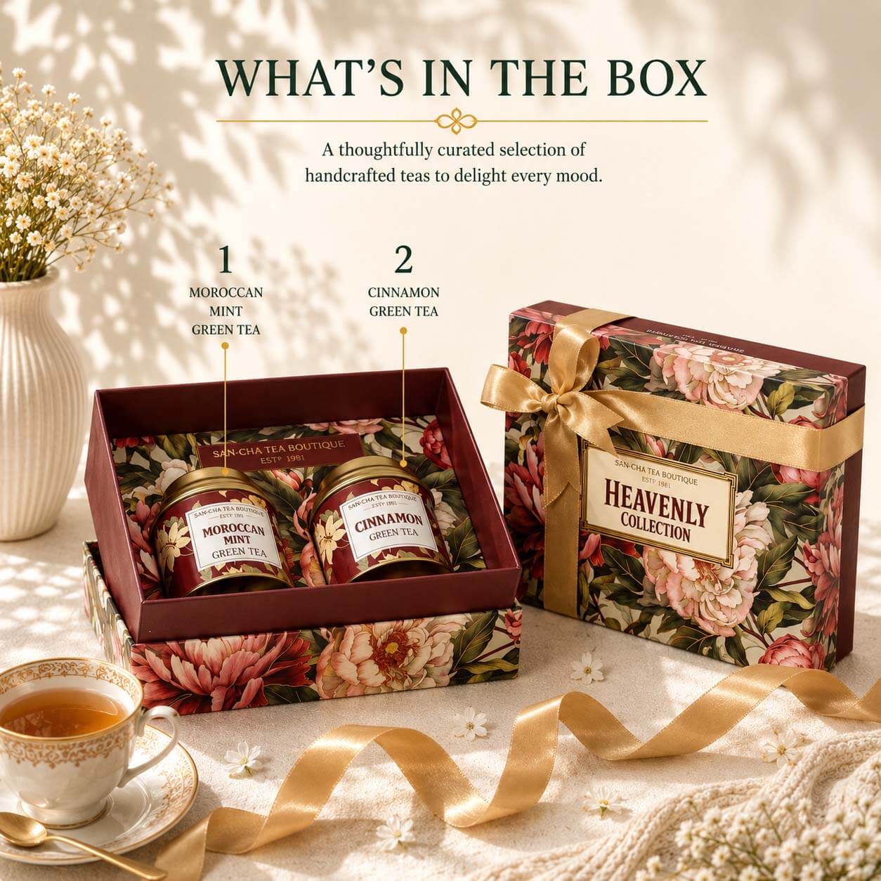 Heavenly Collection – Luxury Green Tea Gift Box with Cinnamon