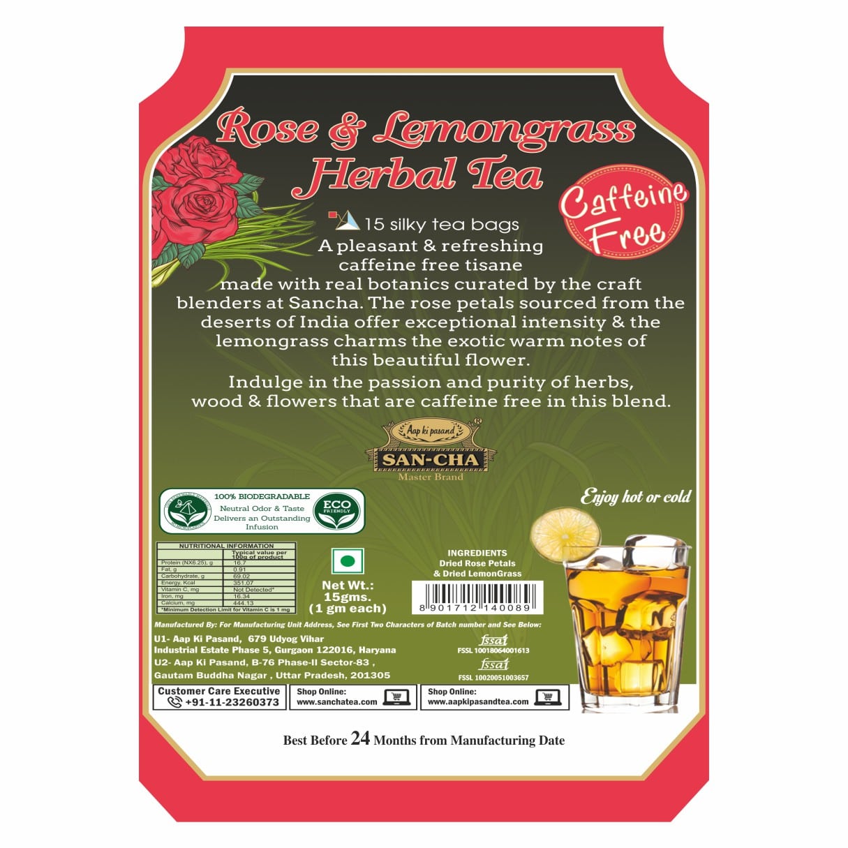 ROSE LEMONGRASS HERBAL TEA