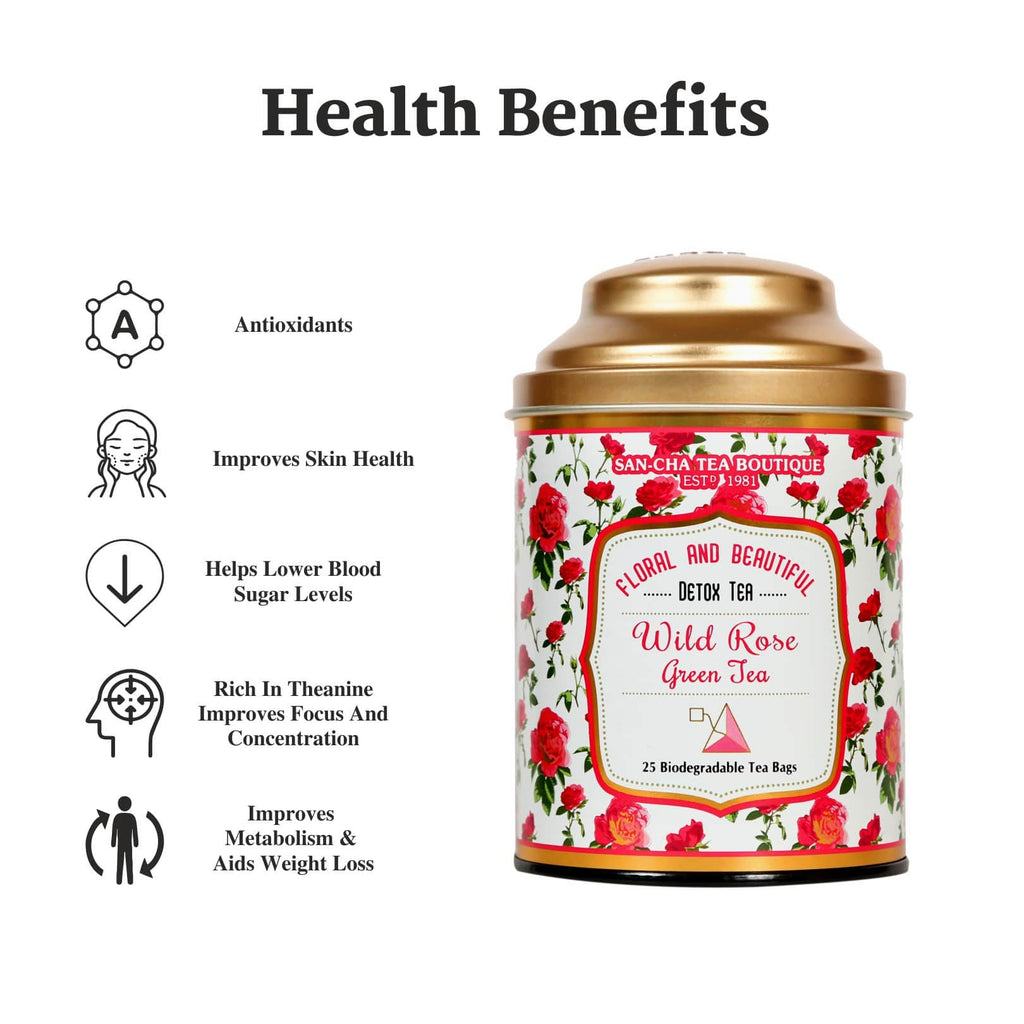 rose green tea benefits 