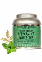 Peppermint White Tea  Silver Needles  Richest in Antioxidants  The Master blenders blend an antioxidant rich white tea with real peppermint leaves in this fresh selection. Enjoy a cooling sensation inside your body with antioxidant rich peppermint white tea.  Grown organically, in a shade, these peppermint leaves are dried in a specially designed cold drying chamber to keep the aroma fresh & intense